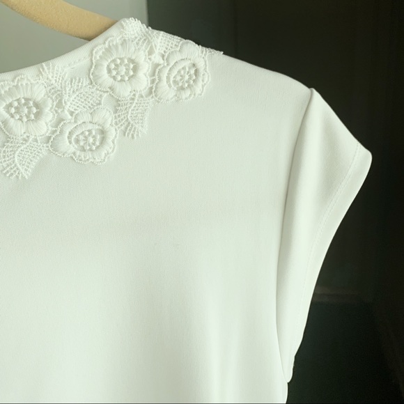 NEW Neiman Marcus White Bridal Lace Top - Picture 5 of 7